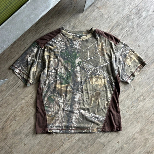 REALTREE | Two Tone Camouflage Vintage Cotton Jersey T-Shirt sz L