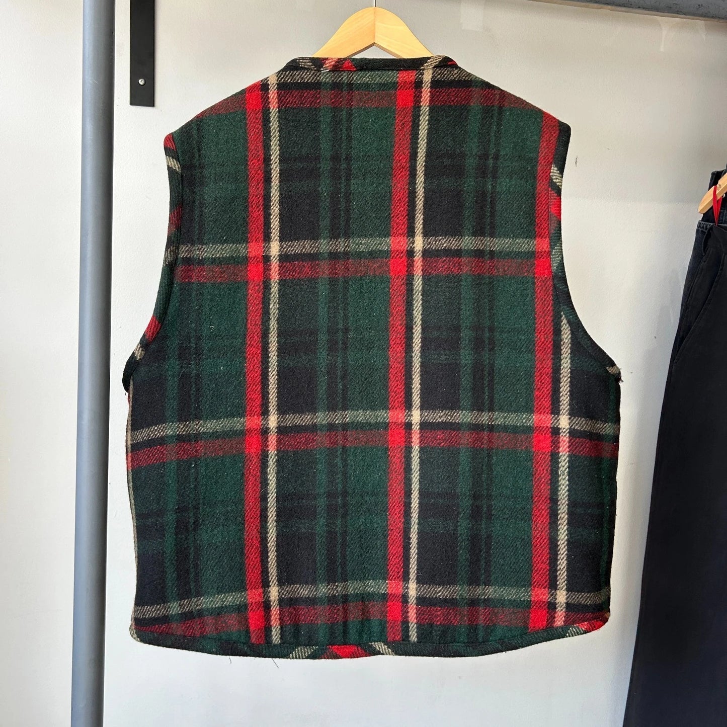 VINTAGE | Northern Spirit Wool Blend Plaid Sherpa Lined Vest Jacket sz M/L