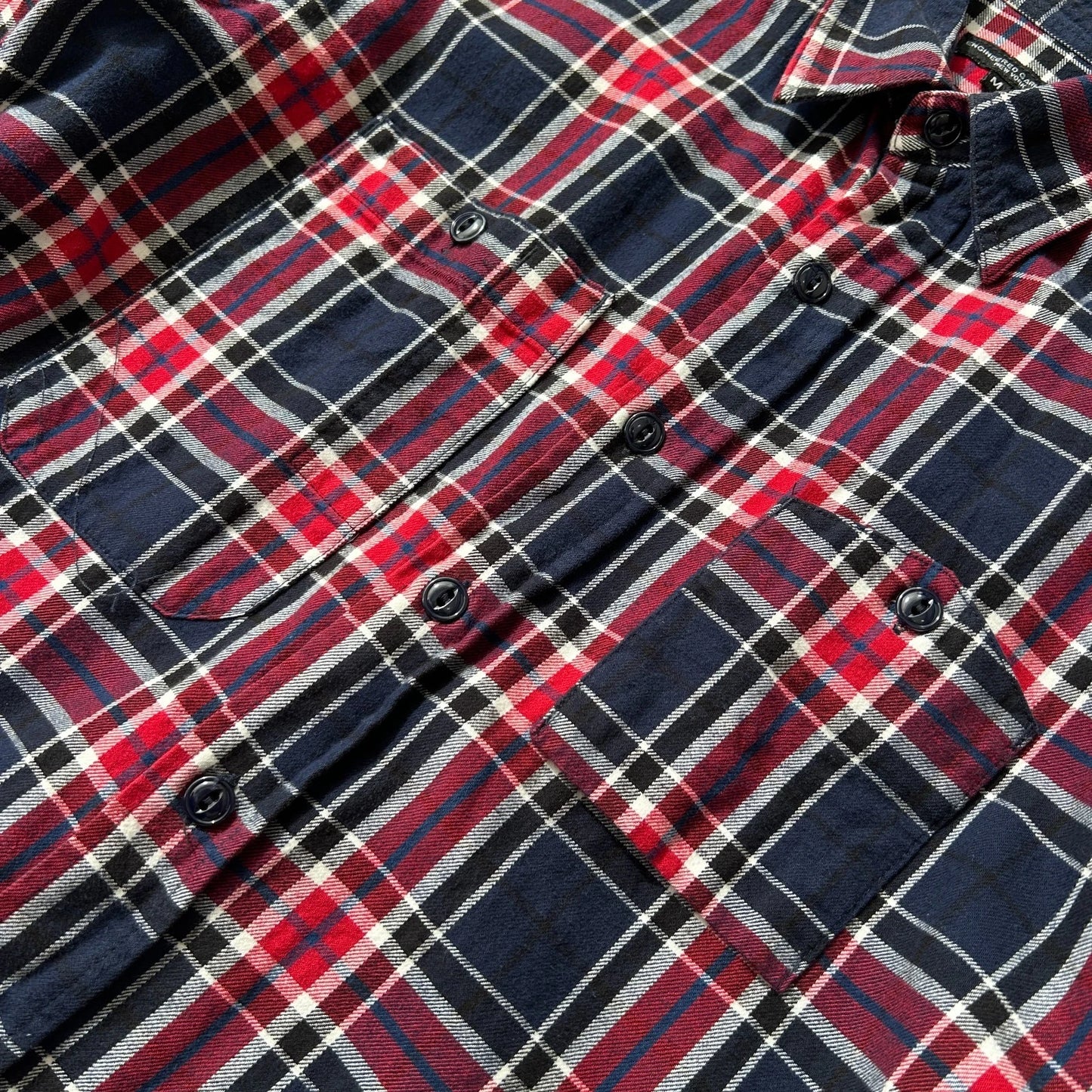 Engineered Garments NY | Plaid Flannel Reverse Pocket Button Down Shirt sz M