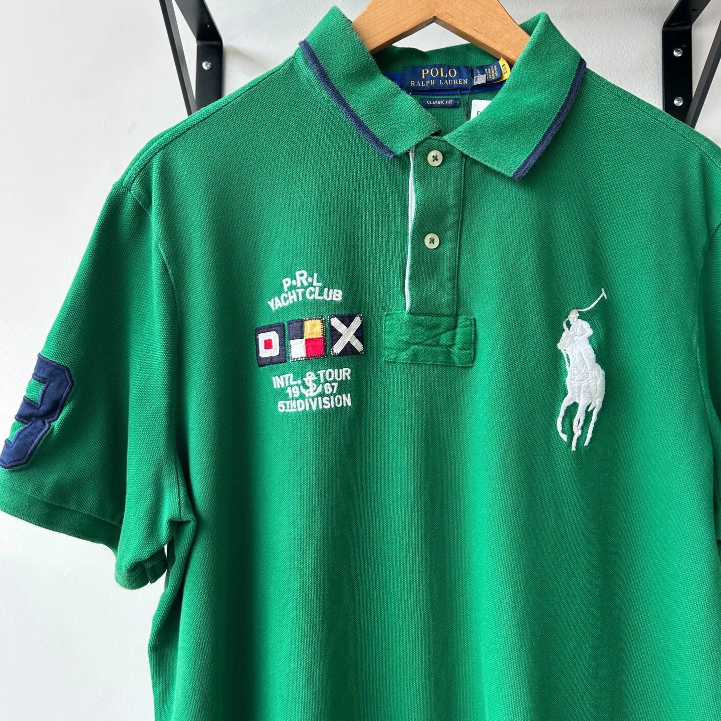 VINTAGE Y2k | Ralph Lauren Big Pony #3 Yatch Club Polo Shirt sz L