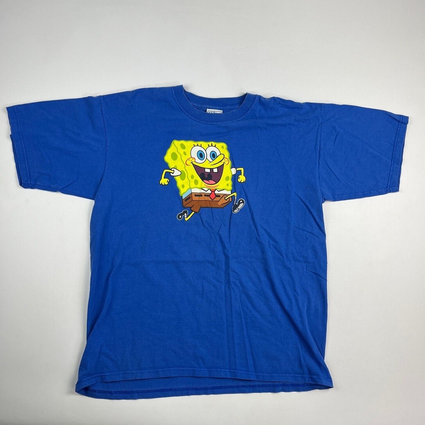 VINTAGE Spongebob Squarepants Cartoon Blue Shirt Adult Extra Large Men 90s