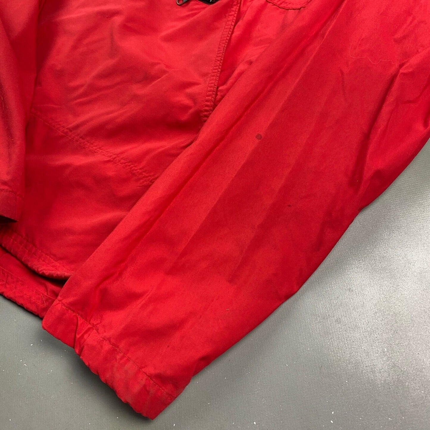 VINTAGE 90s L.L Bean Red Anorak 1/4 Zip Windbreaker Jacket sz Large Men