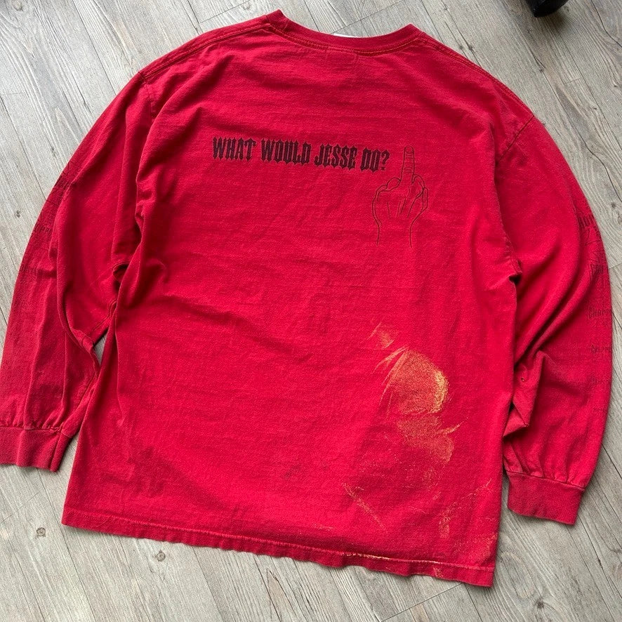 VINTAGE | West Coast Choppers What Would Jesse Do Faded Thrashed T-Shirt sz XL