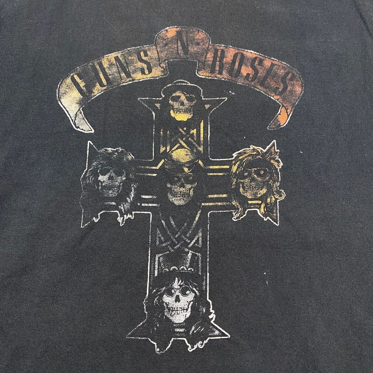 VINTAGE Guns N Roses Band Graphic Black T-Shirt sz XL Men