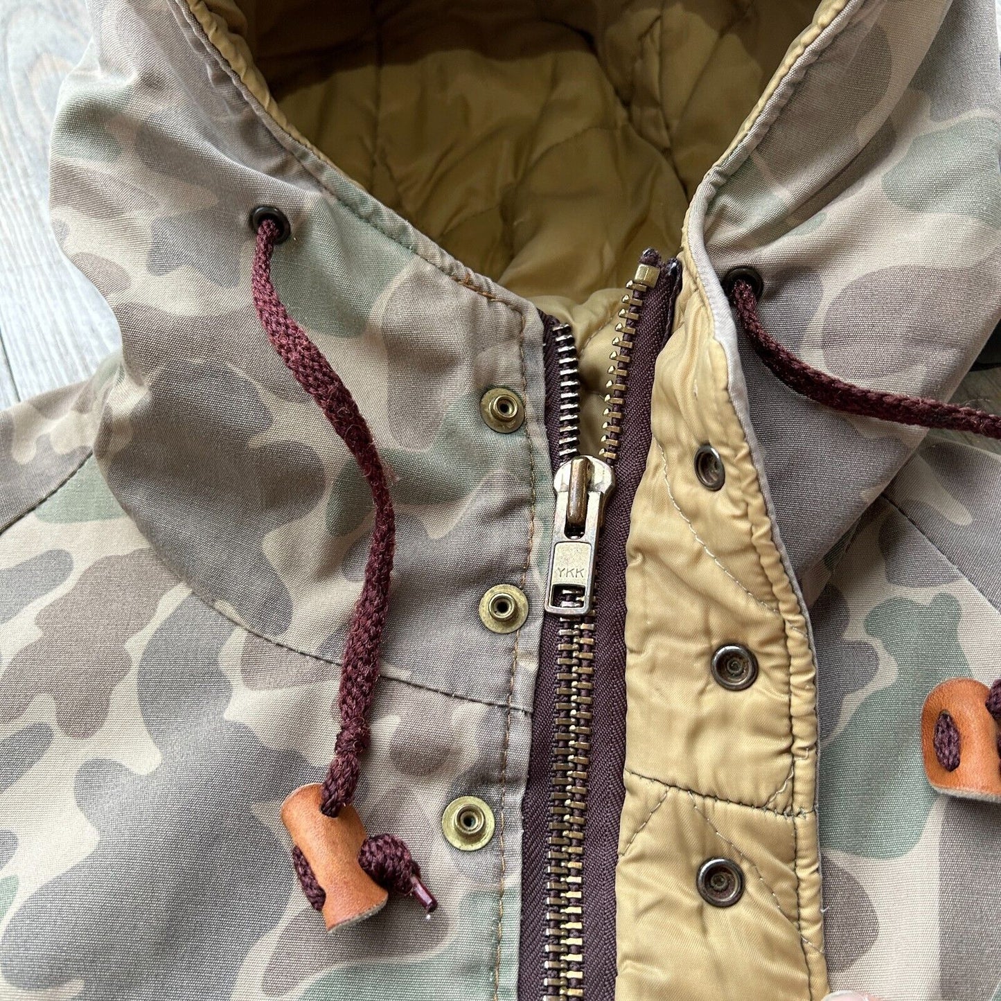 VINTAGE 80s | DUXBAK Faded Duck Camo Hunting Parka Jacket sz XL Adult