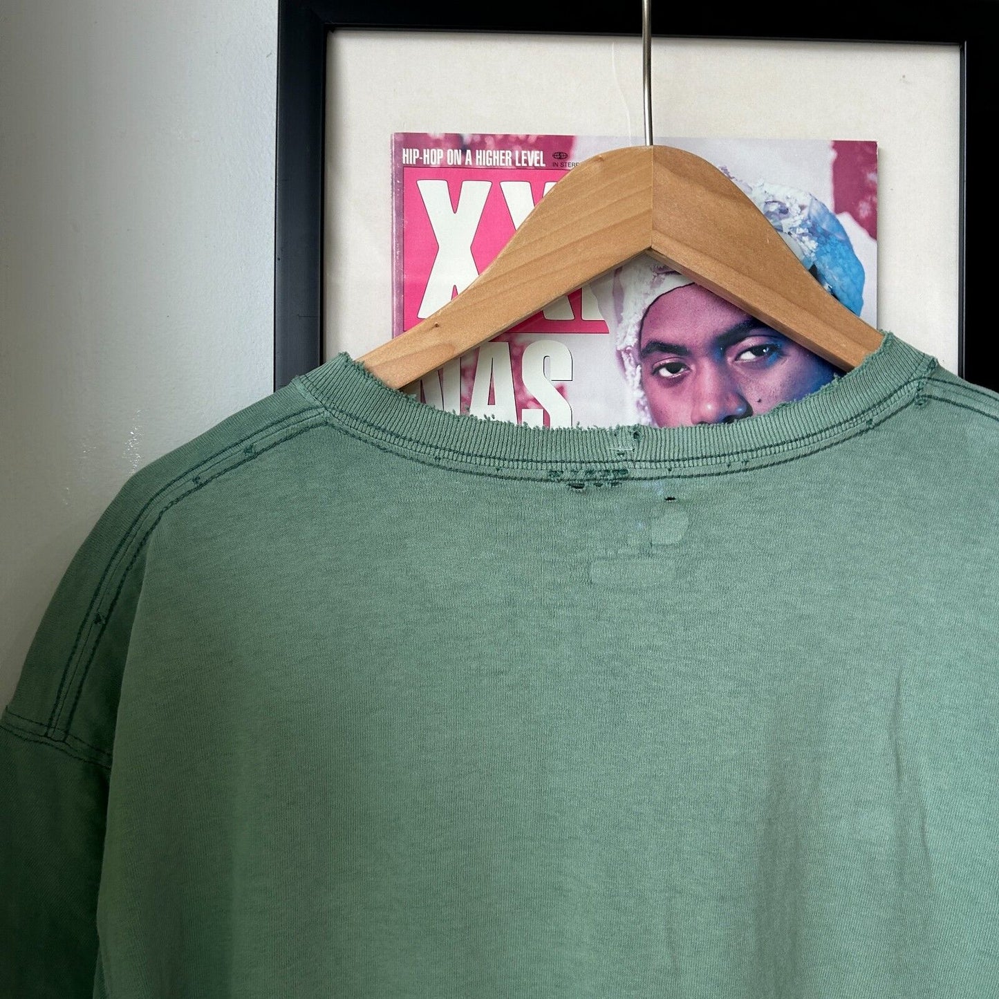 VINTAGE | CARHARTT Sun Faded Green Thrashed Logo T-Shirt sz M Adult