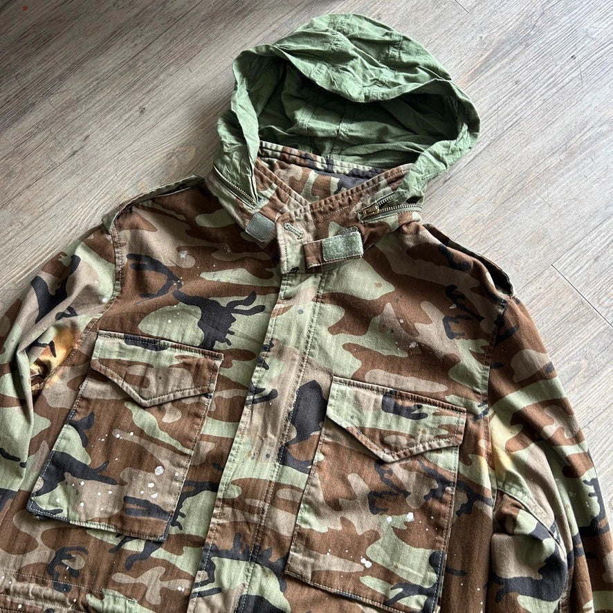 Vintage Y2k | Denim & Supply Ralph Lauren USA Flag Camo M65 Field Jacket sz L