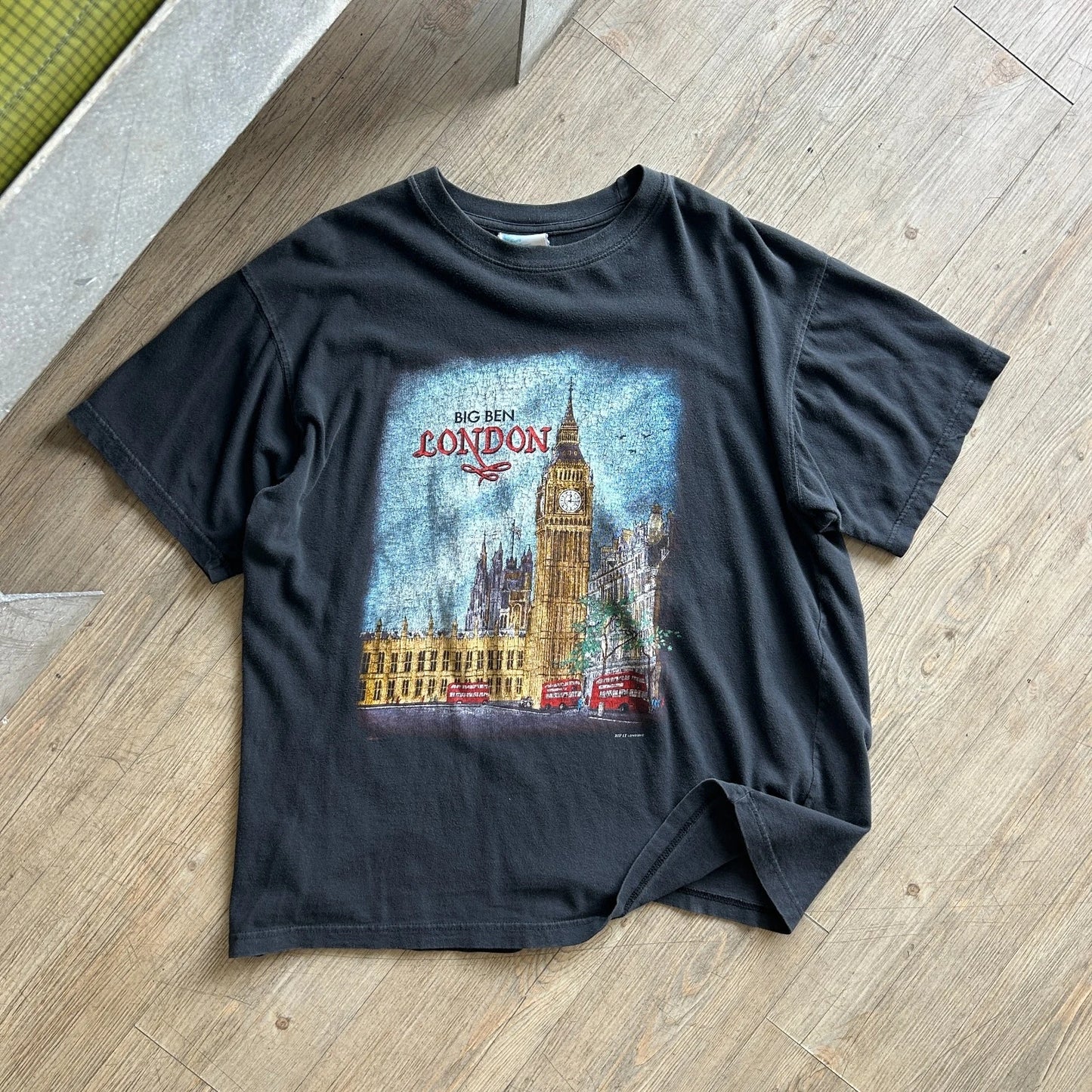 VINTAGE 90s | Big Ben LONDON England Art Illustration T-Shirt sz XL