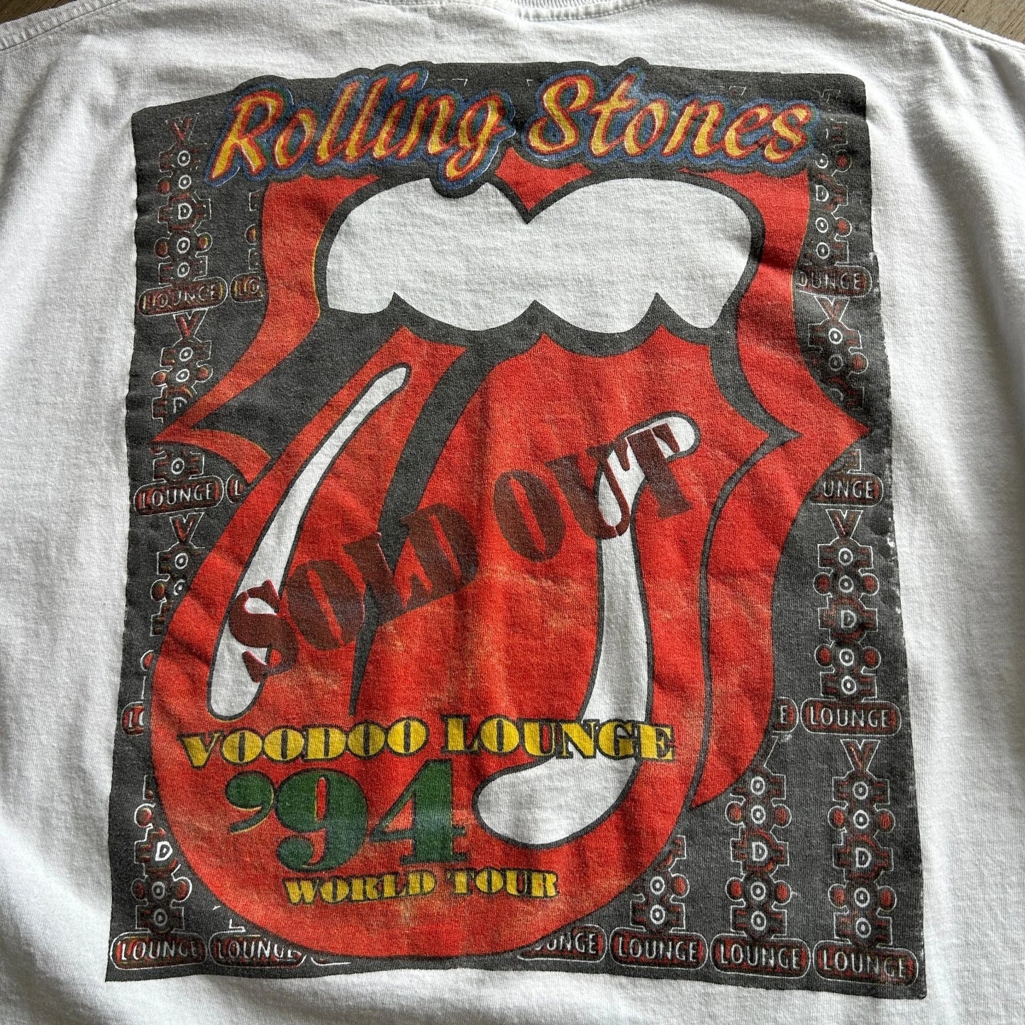 VINTAGE 1994 | Rolling Stones Voodoo Lounge World Tour Band T-Shirt sz XL