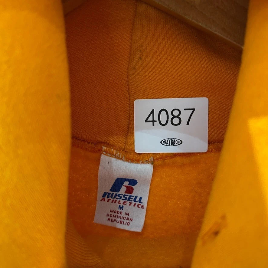 VINTAGE | Blank Orange Russell Athletic Hoodie Sweater sz M