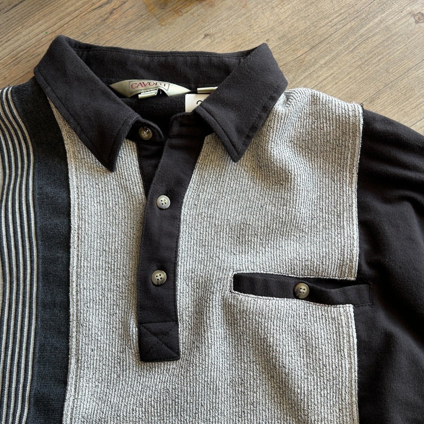 VINTAGE 90s | Cavori Rugby Polo Sweatshirt sz L