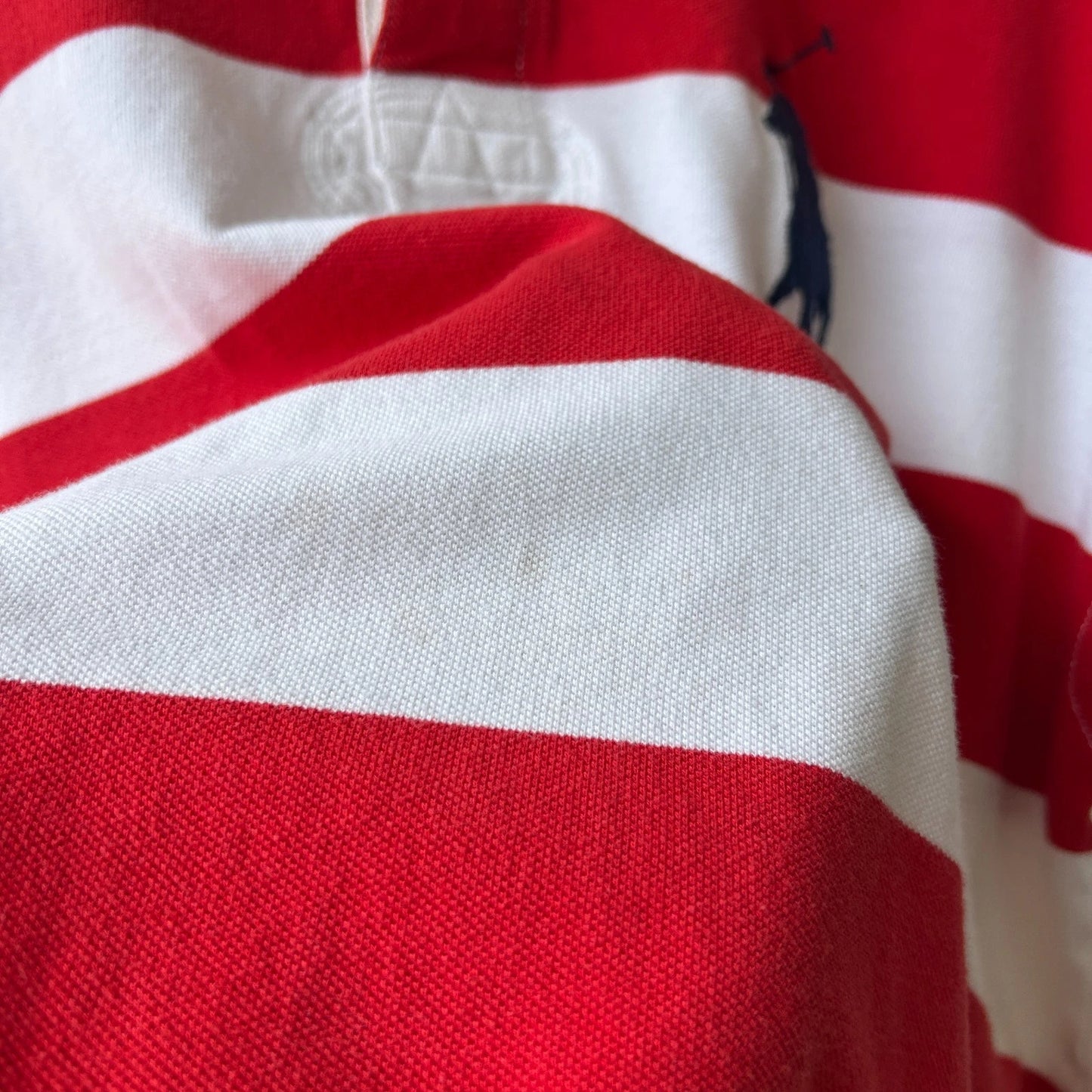 VINTAGE Y2k | Ralph Lauren Big Pony #3 Striped Polo Shirt sz L