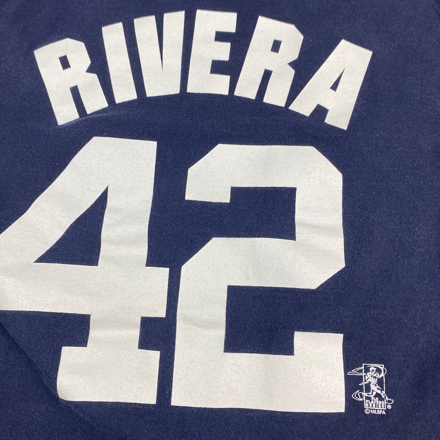 VINTAGE New York Yankees #42 Rivera Navy T-Shirt sz Medium Men Adult