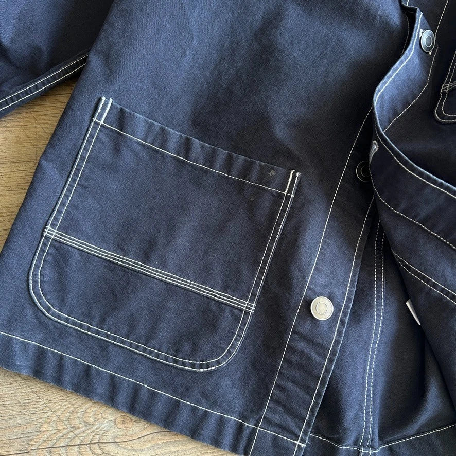 STUSSY | Navy Contrast Stitch Workwear Chore Jacket sz XL