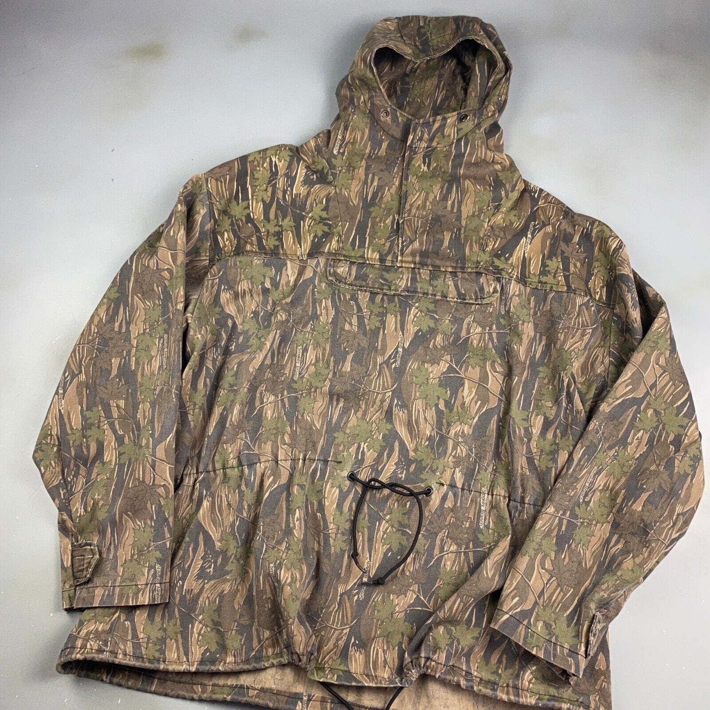VINTAGE 90s Smokey Branch Camo Military Anorak Jacket sz XL Reg Adult