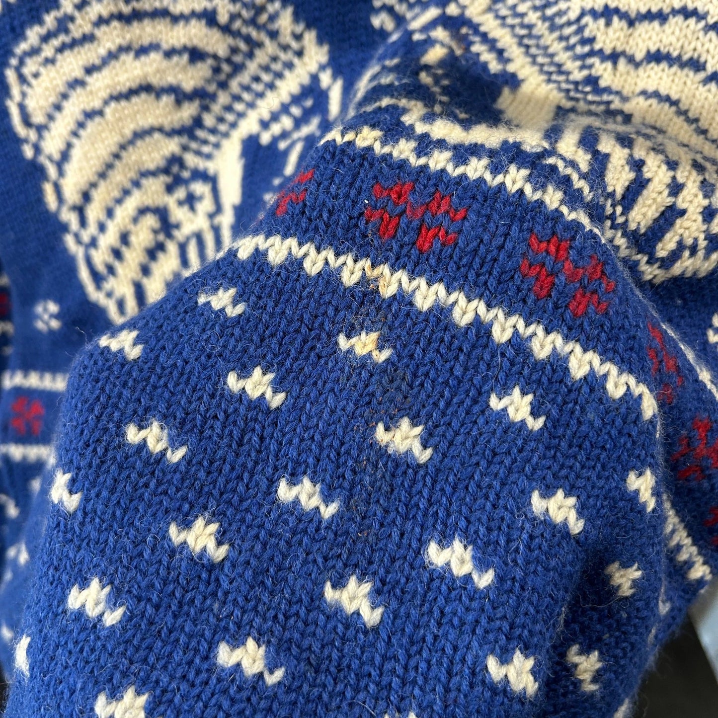VINTAGE | Ralph Lauren RUGBY Indian Head Shawl Knit Sweater sz L
