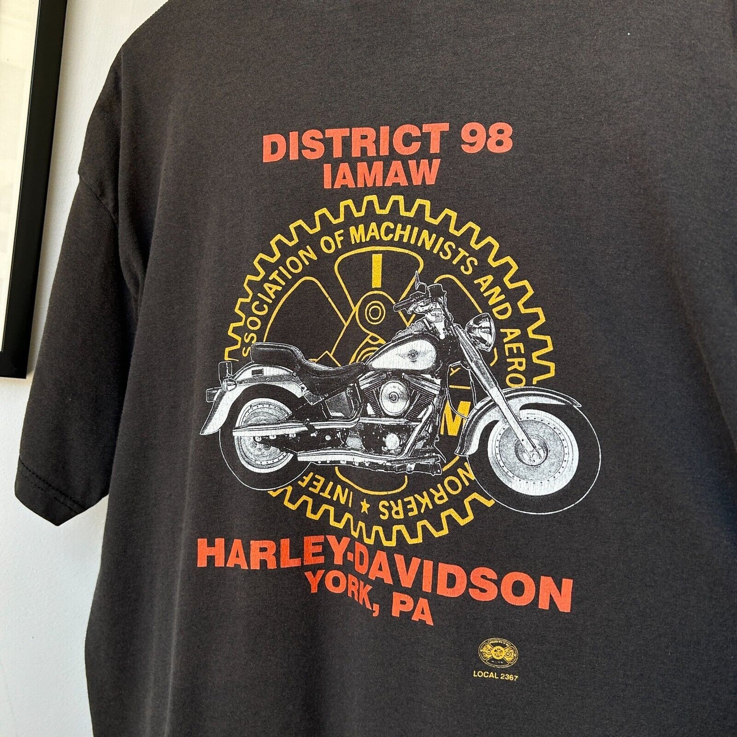 VINTAGE 90s | Harley Davidson District 98 Biker T-Shirt sz L