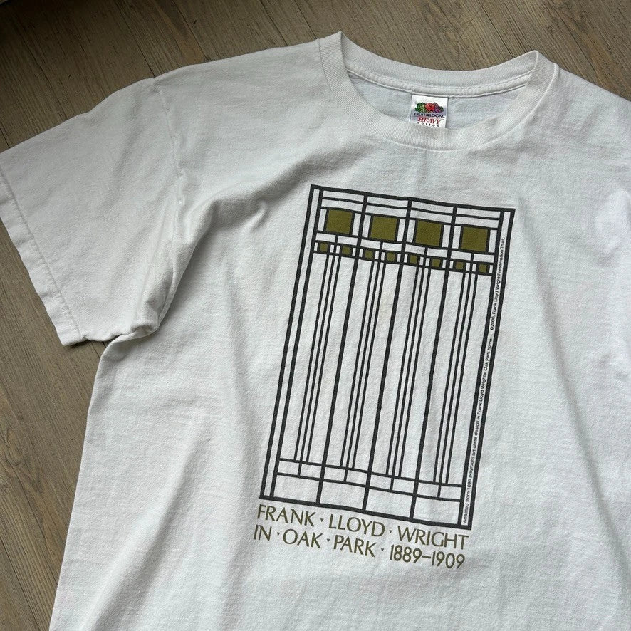VINTAGE | Frank Lloyd Wright Playroom Art Glass Design T-Shirt sz L