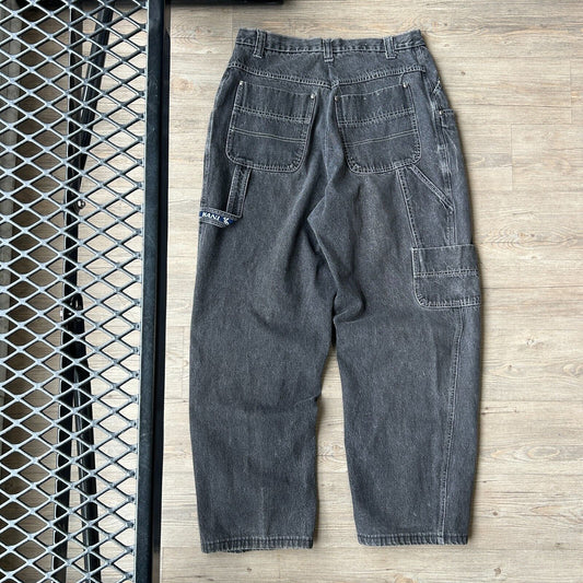 VINTAGE | Karl Kani Baggy Black Contrast Stitch Jeans Pants sz W33 L32