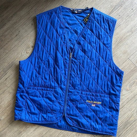VINTAGE 90s | Ralph Lauren POLO Sport Quilted Liner Vest Jacket sz M