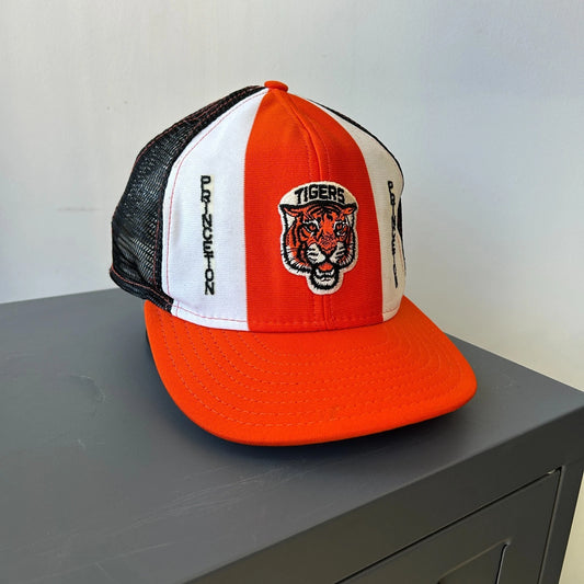 VINTAGE 80s 90s | Princeton Tigers Mesh Trucker Snapback Hat sz OS