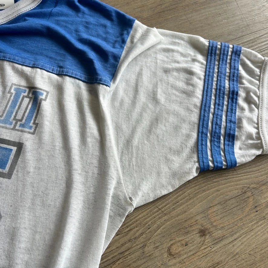 1980s | HAWAII #85 Thrashed Thin Cotton Vintage Football Jersey T-Shirt sz XL