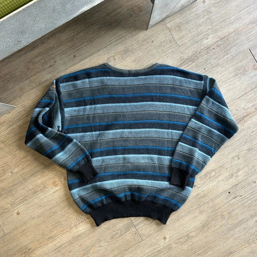 Giorgio ARMANI 1990s | Vintage Striped Knit Sweater sz 50 M