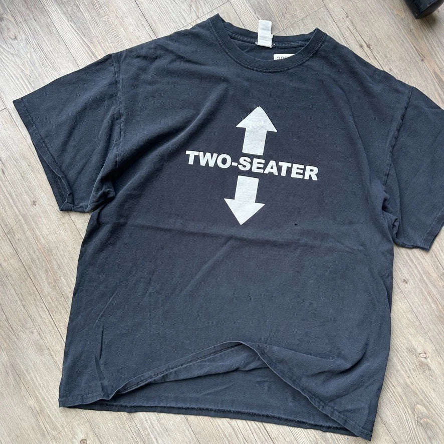 VINTAGE | Two-Seater Faded Thrashed T-Shirt sz XL