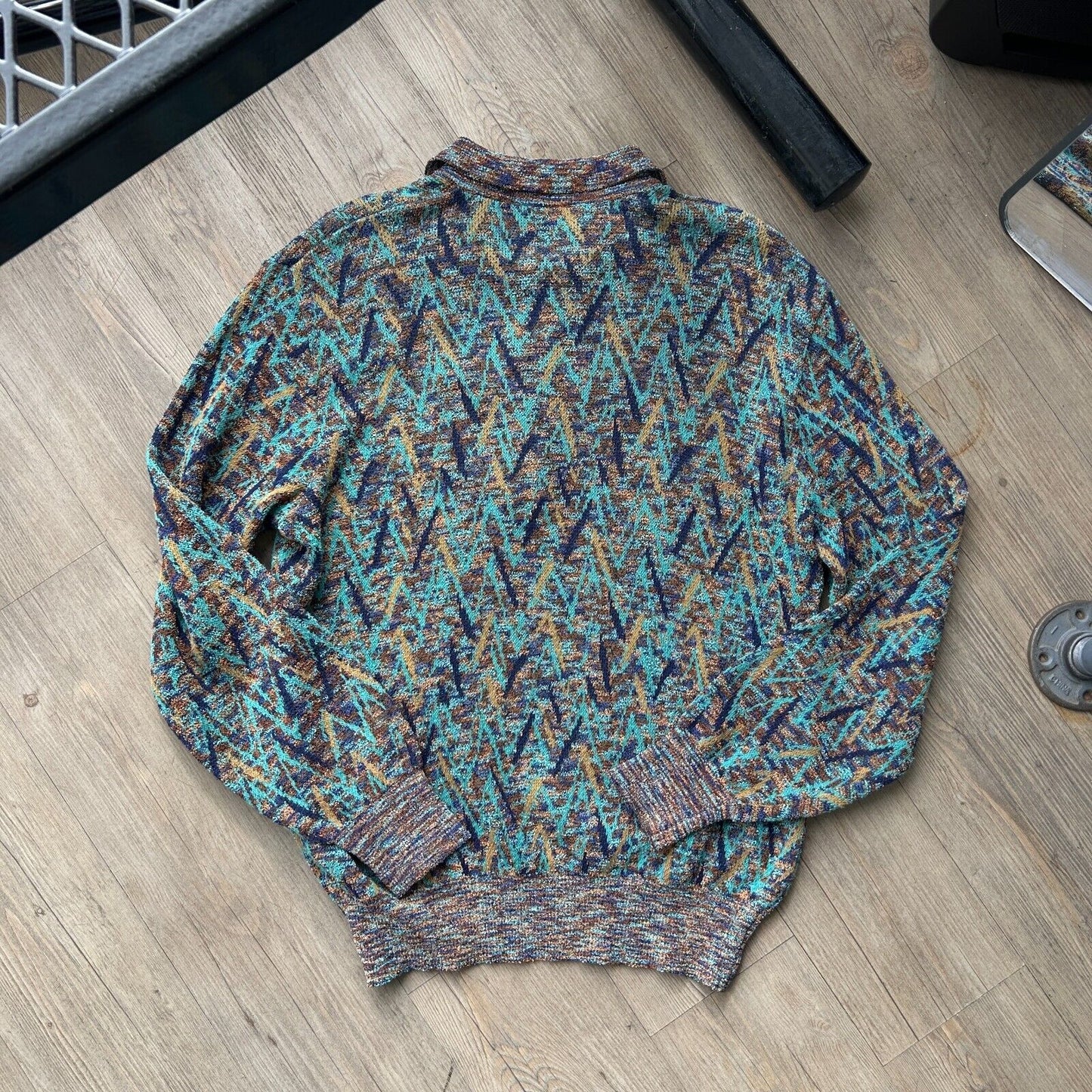 VINTAGE | Missoni Sport Collared Knit Sweater Made in Italy sz M