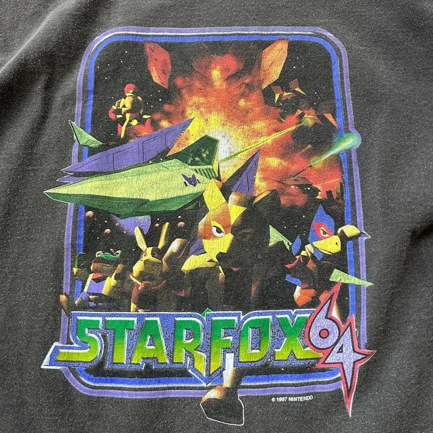 VINTAGE 1997 | Nintendo Star Fox 64 Video Game T-Shirt sz L