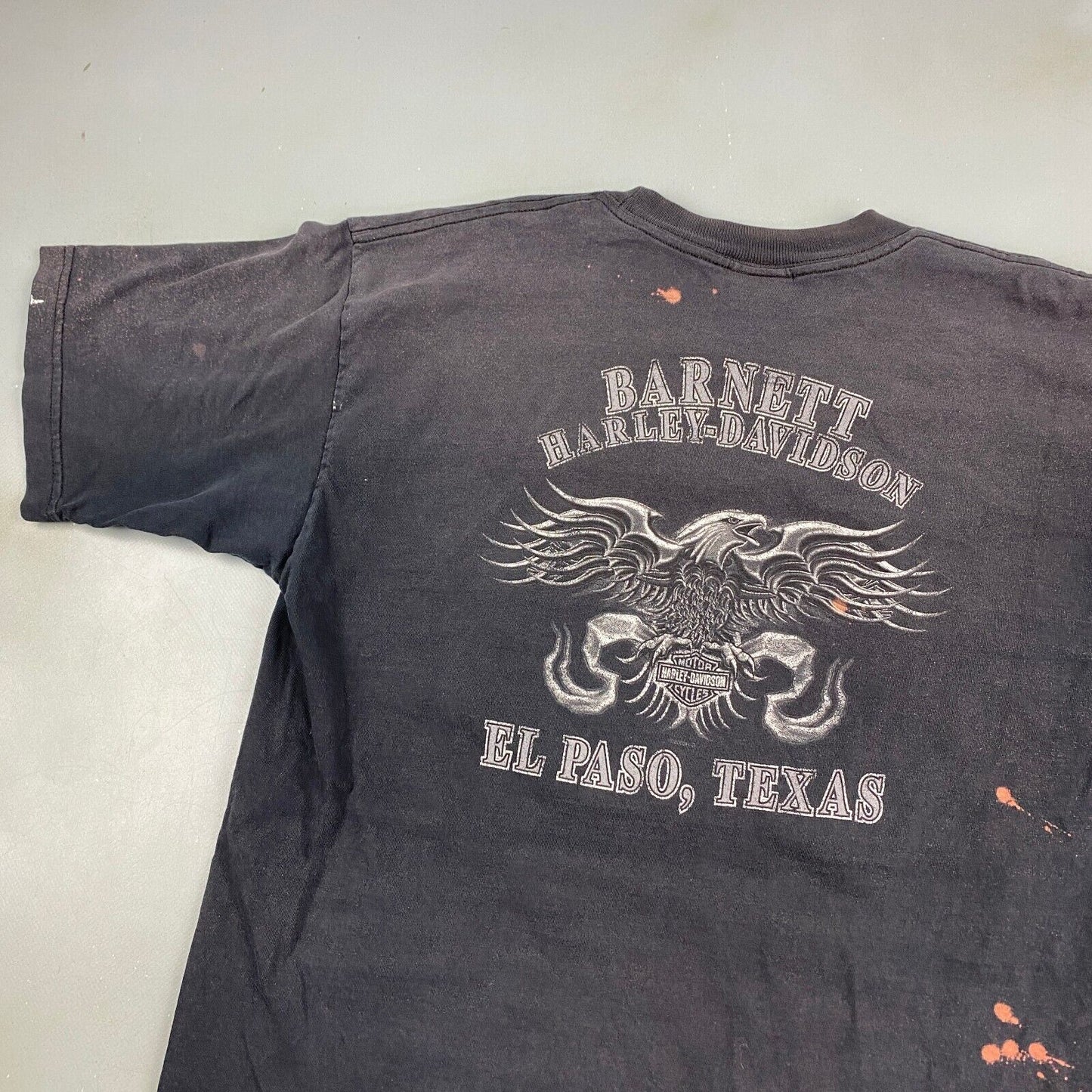 VINTAGE Harley Davidson El Paso Texas Faded Biker T-Shirt sz Large Men