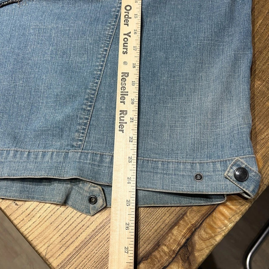 VINTAGE | Marithe Francois Girbaud Denim Cafe Racer Jacket sz M