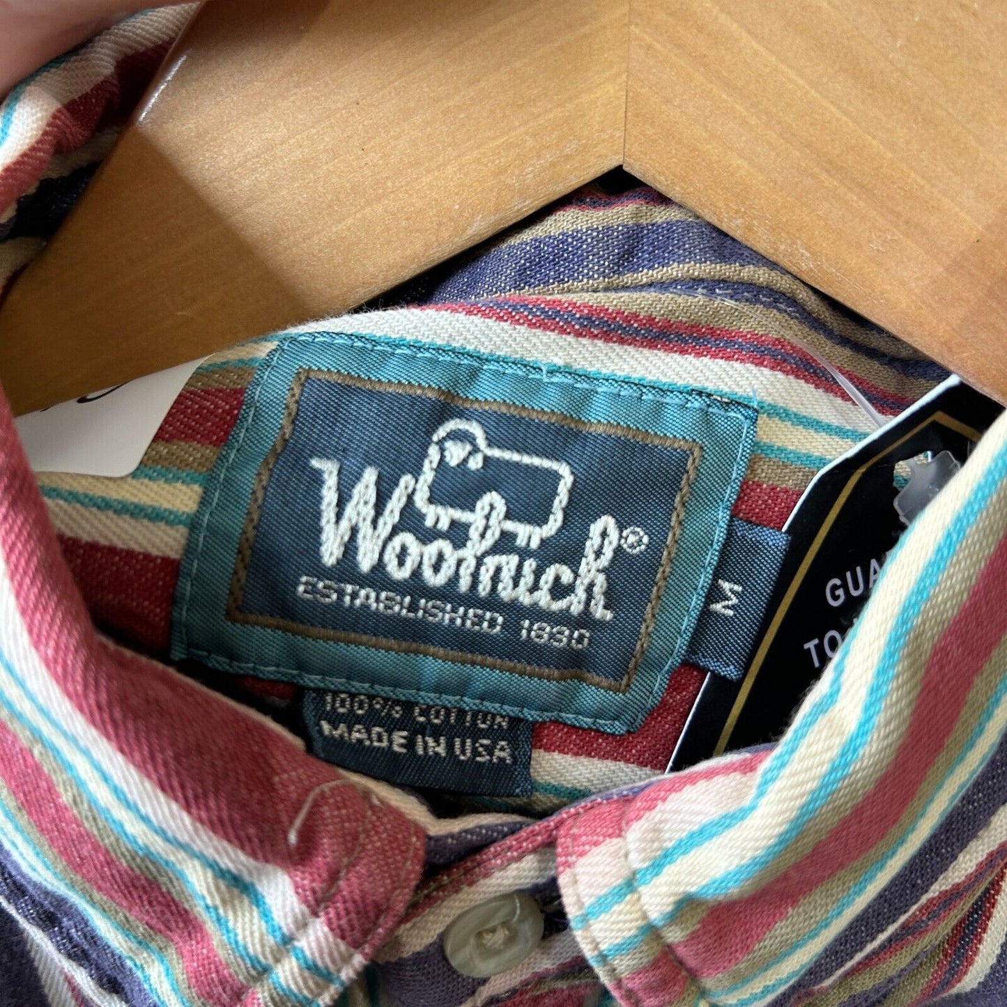 VINTAGE 90s | Woolrich Clay Striped Button Down Shirt sz L Adult