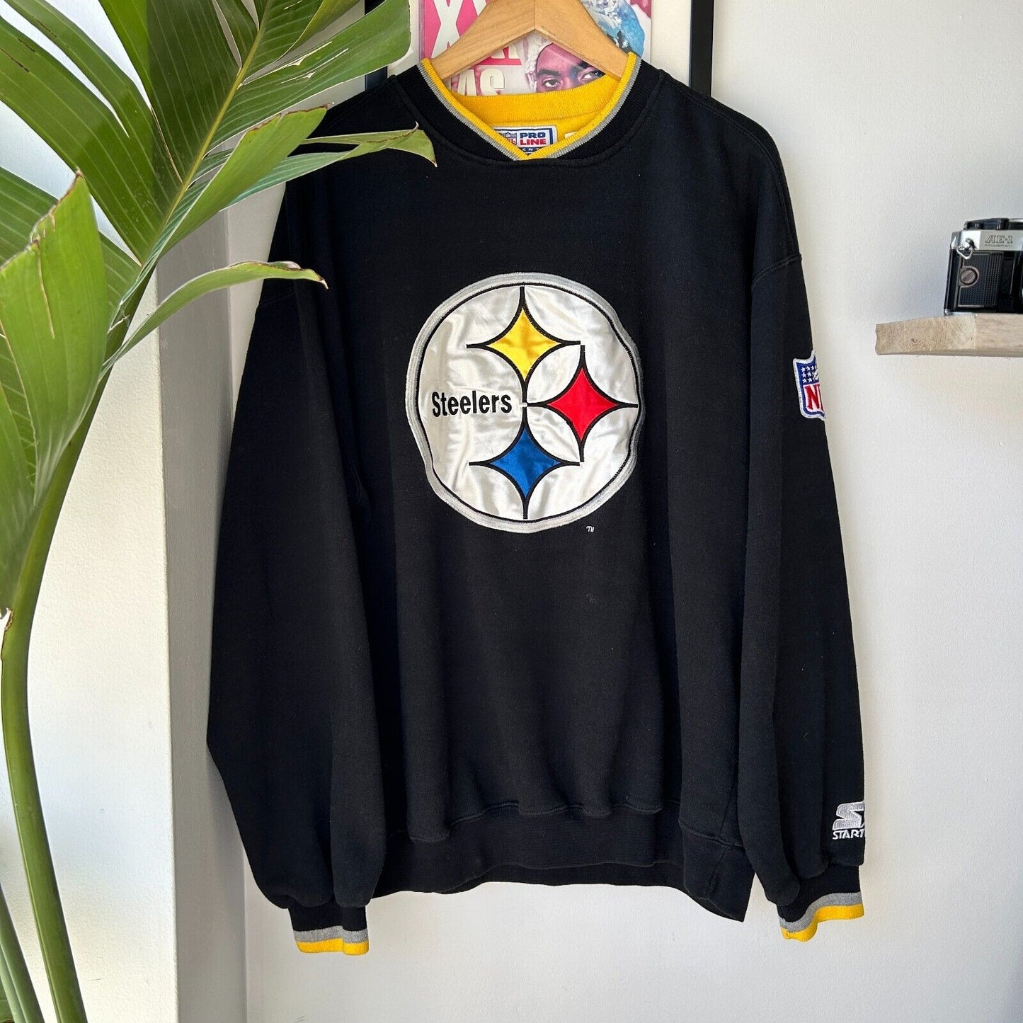 VINTAGE 90s | Pittsburgh Steelers STARTER NFL Crewneck Sweater sz XL Adult
