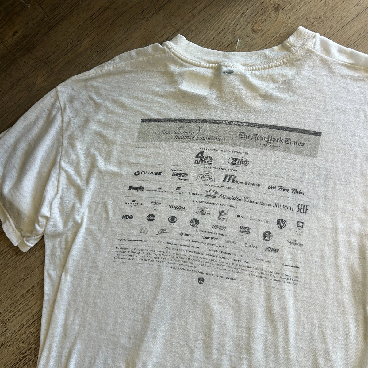 VINTAGE 1998 | REVLON Run/Walk For Women New York Paper Thin T-Shirt sz M