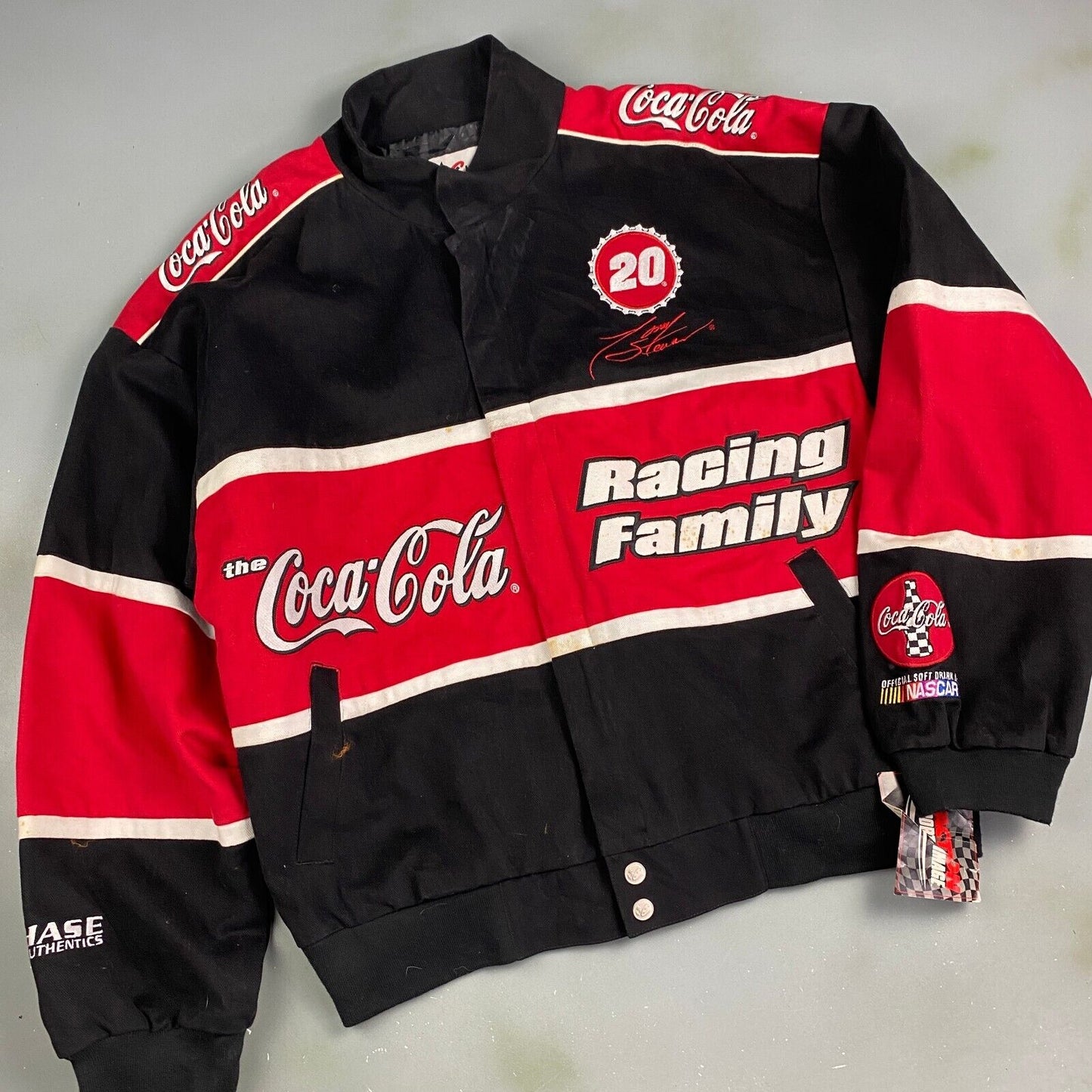 VINTAGE NWT 90s Coca Cola Racing Chase Authentic Nascar Jacket sz XL Men
