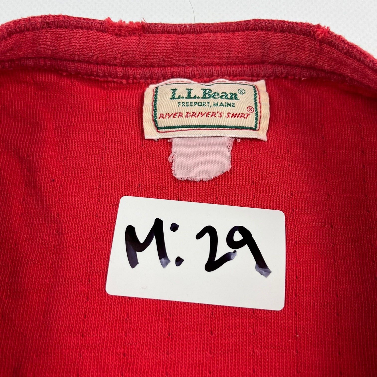 VINTAGE L.L. Bean Longsleeve Red Shirt Adult Medium Men 90s