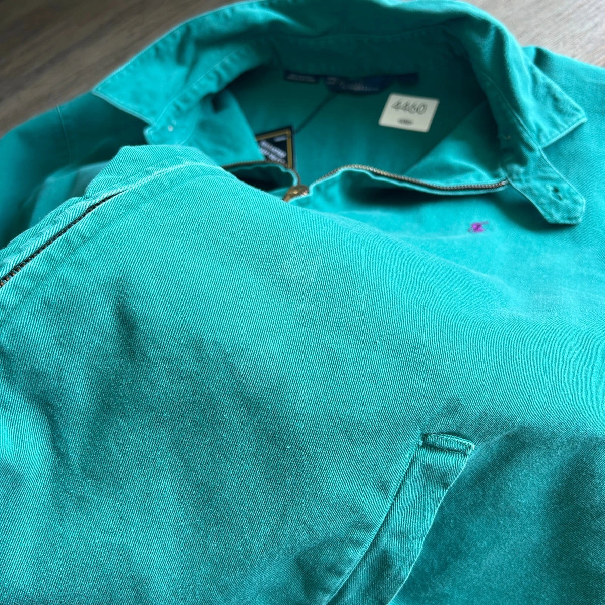 1990s | Polo by Ralph Lauren Teal Green Vintage Harrington Jacket sz M