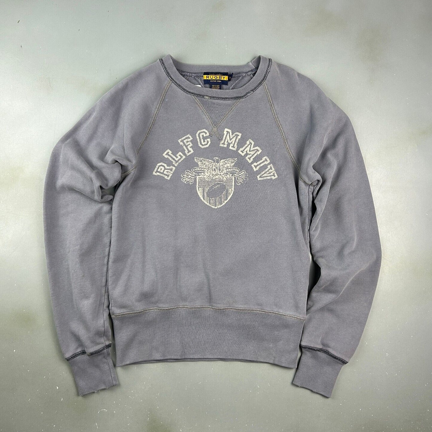 VINTAGE | Ralph Lauren Rugby MMIV Faded Crewneck Sweater sz XS Adult