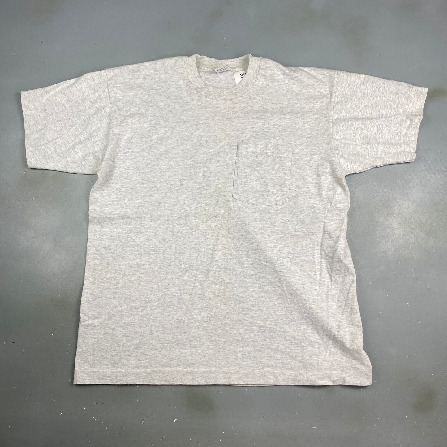 VINTAGE 90s Fruit Of The Loom Grey Blank Pocket T-Shirt sz XL Men Adult