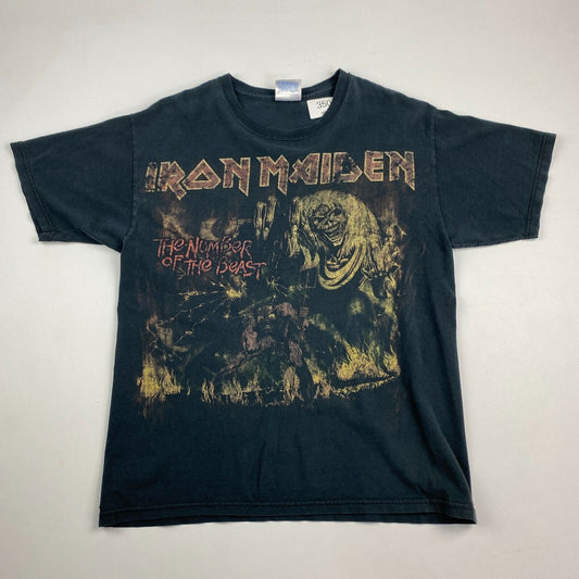 VINTAGE Iron Maiden Number Of The Beast Band T-Shirt sz Medium Men