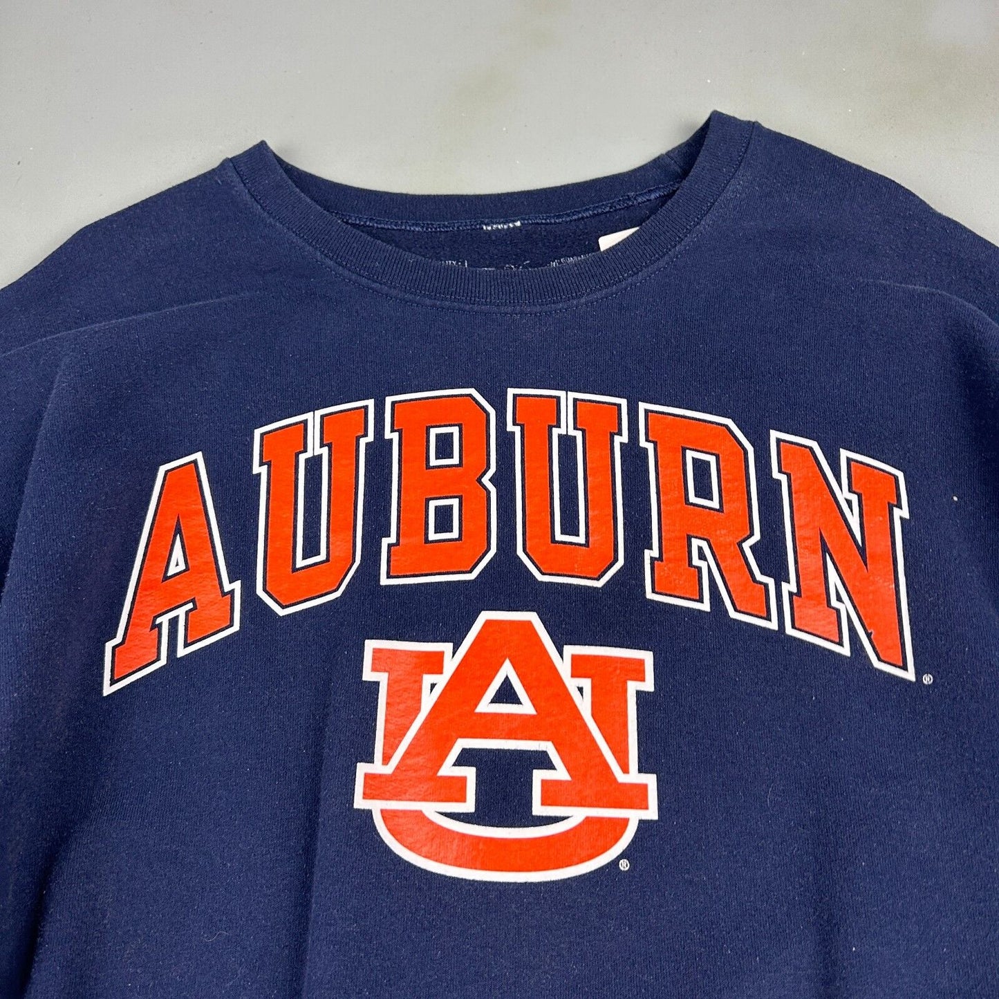 VINTAGE | Auburn University Big Logo Navy Crewneck Sweater sz M Adult