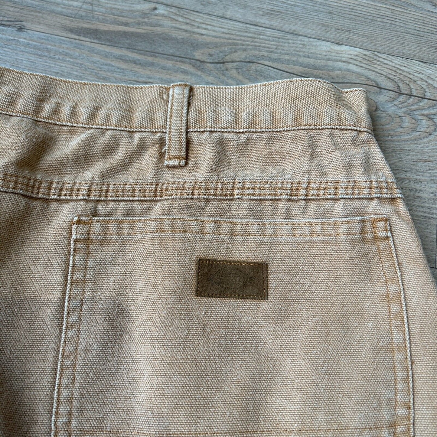VINTAGE 90s | DICKIES Sun Faded Tan Workwear Carpenter Pants sz W42 L25