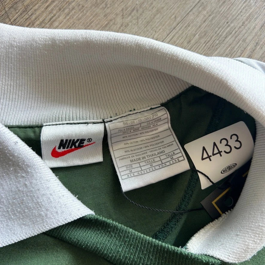 1990s | NIKE F.I.T Collared Cotton Jersey T-Shirt sz M/L