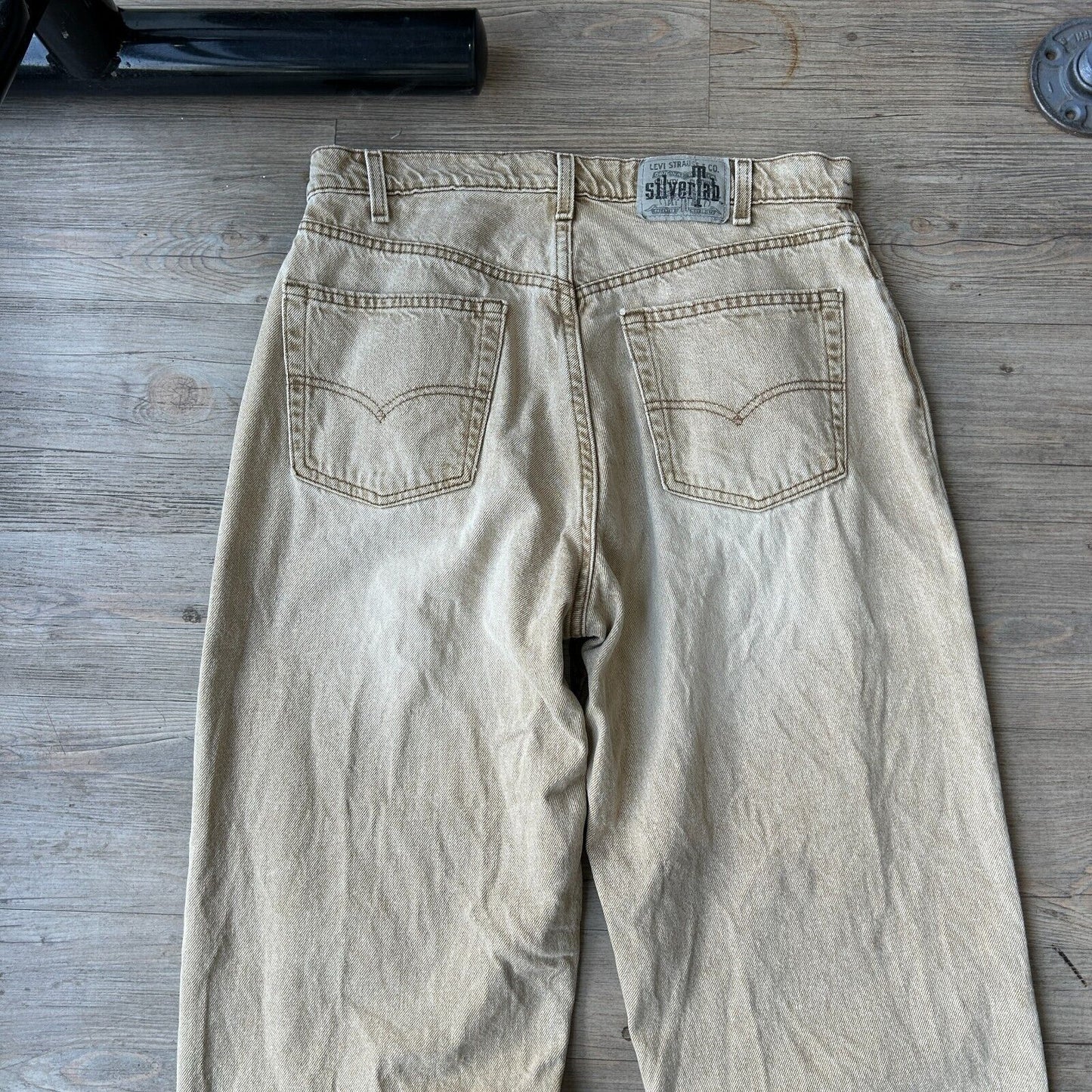 VINTAGE 90s | Levis SilverTab Loose Taper Tan Denim Pants sz W32 L34