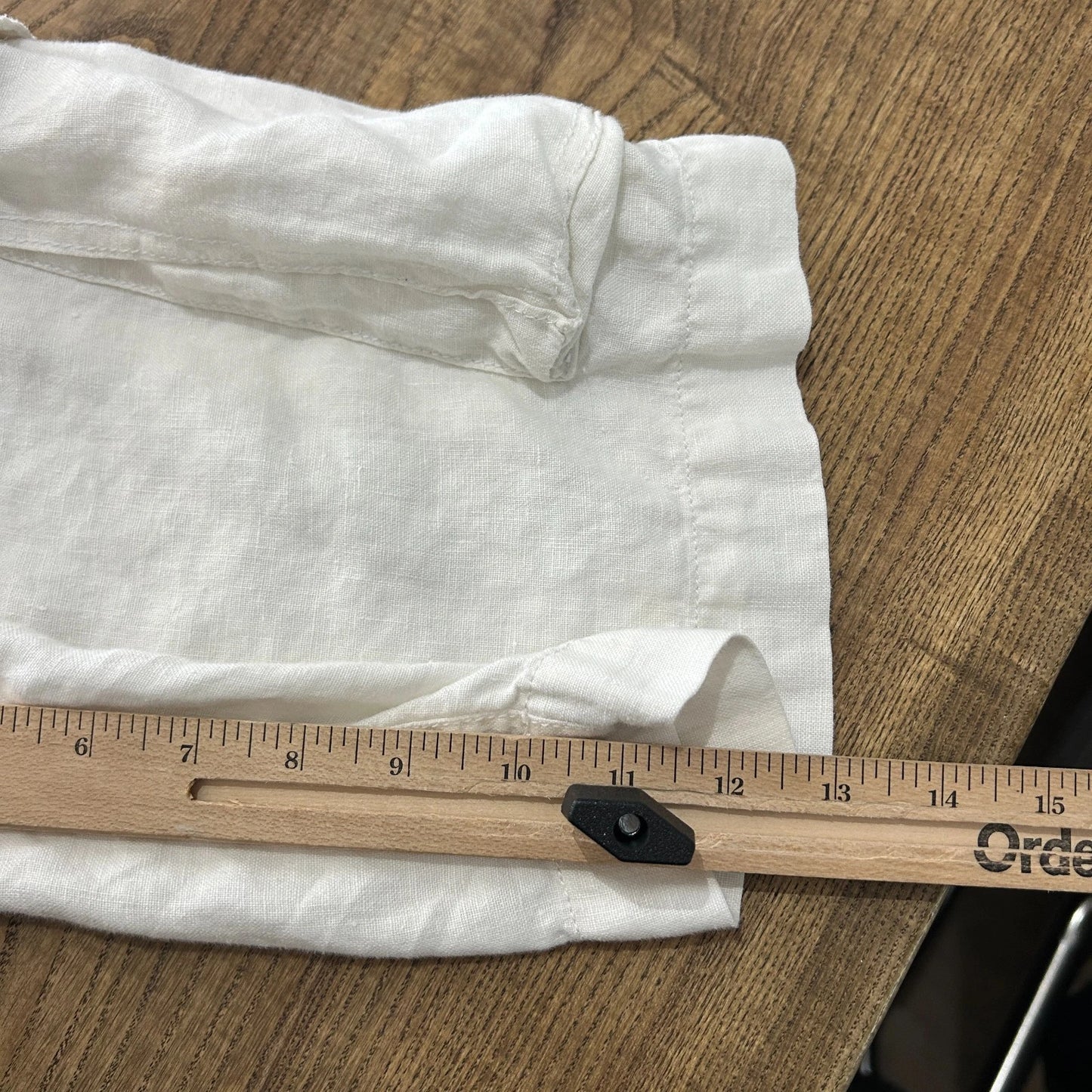 Esprit Co N.Y | White Linen Loose Fit Vintage Y2K Cargo Shorts sz W35