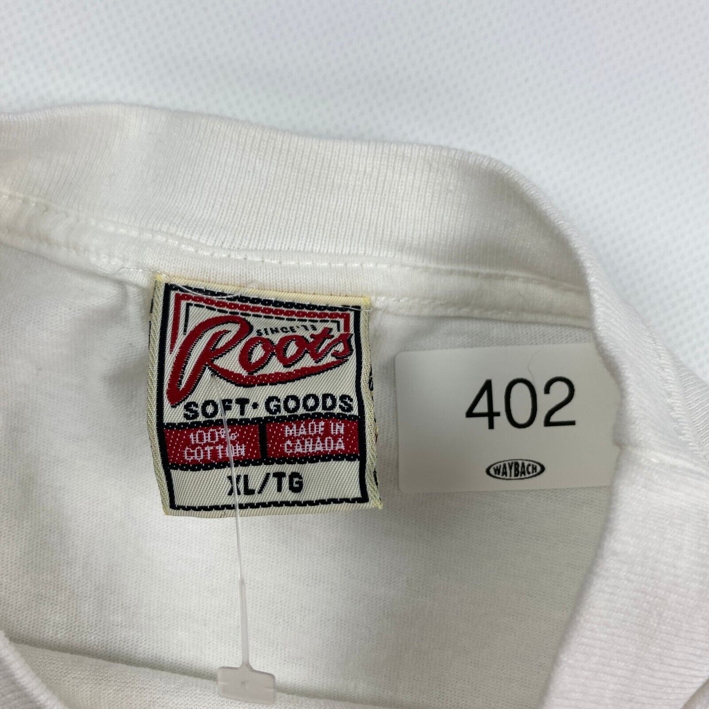 VINTAGE 1993 Made In America Warner Bros Roots White T-Shirt sz XL Men