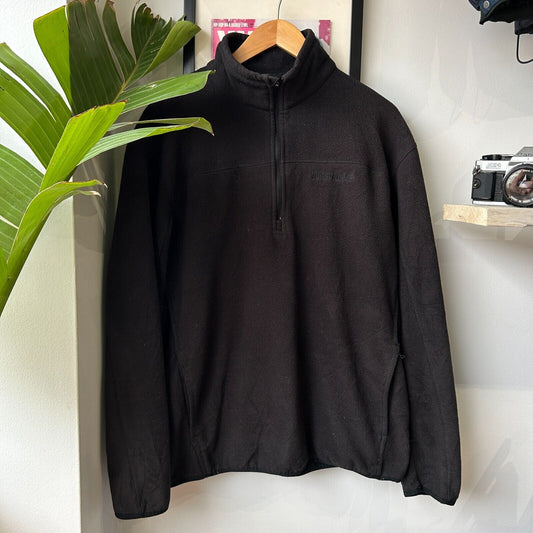 VINTAGE | Timberland Black 1/4 Zip Fleece Sweater sz L Adult