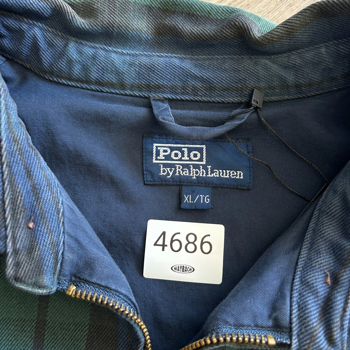 POLO by Ralph Lauren | 1990s Black Watch Plaid Harrington Jacket sz XL