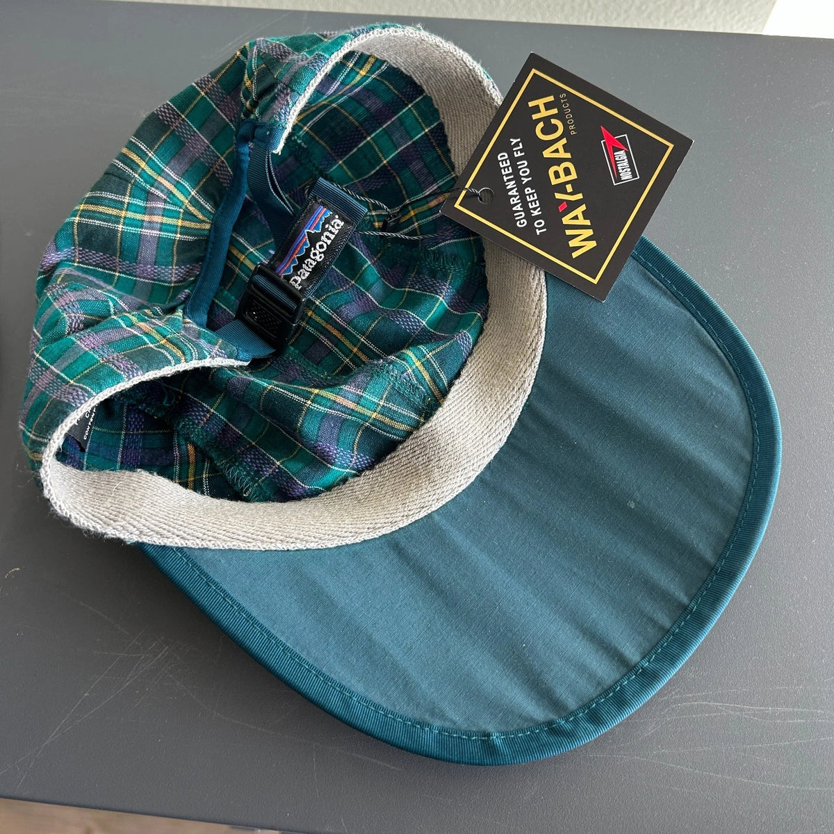 VINTAGE | Patagonia Plaid 4 Panel Duck Bill Cap Hat sz M